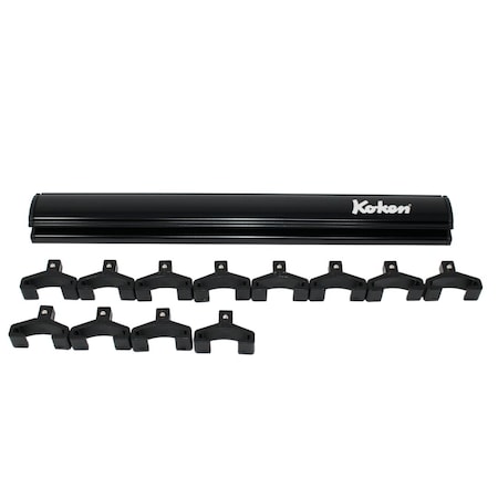 Ko-Ken Magnetic Aluminum Rail 1/4 Plastic Clip x 12 pieces 200mm RSAL200-1/4X12